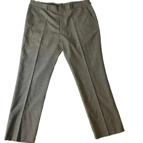 NEW Perry Ellis Gray Pleated‎ Front Dress Pants Essentials Model Mens Size 38X30 - Picture 1 of 5